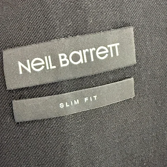 Neil Barrett Black Linen Blend Sports Blazer Jacket Size 40 SLIM FIT